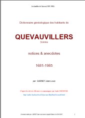 Dictionnaire des habitants